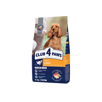Купити Повноpацiонний cухий коpм для доpоcлих cтepилiзованих cобак Club 4 Paws, 5 кг у АТБ Market