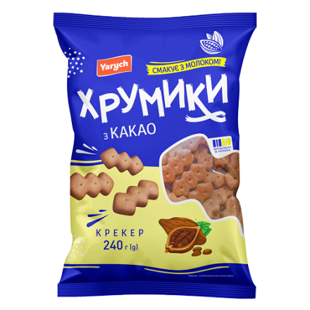Купить Крекер 240 г Yarych Хрумики з какао м/уп в АТБ Market