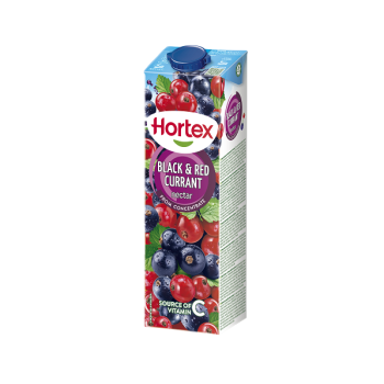 Купить Нектар 1 л Hortex з чорної та червоної смородини освітлений з вітаміном С тетра/пак Польща в АТБ Market