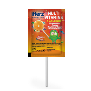 Купити Дієтична добавка. Льодяник 6,5 гр Імуніті/Мультівітамін + Кальцій iHerz м/уп у АТБ Market