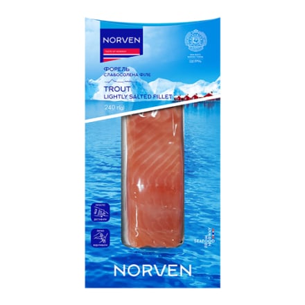 Форель 240 г Norven філе-кусок на шкірі