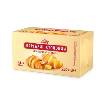 Маргарин 250 г Розумний вибір Вершковий особий 72% фольга
