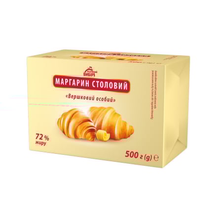 Маргарин 500 г Розумний вибір Вершковий особий 72% фольга