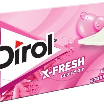 Жувальна гумка 13,5 г Dirol ІксФреш Баблфреш без цукру зі смаком фруктів та м'яти м/уп