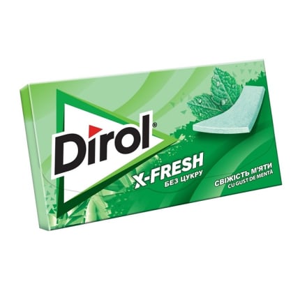 Жувальна гумка 13,5 г Dirol ІксФреш Свіжість м'яти без цукру зі смаком м'яти м/уп