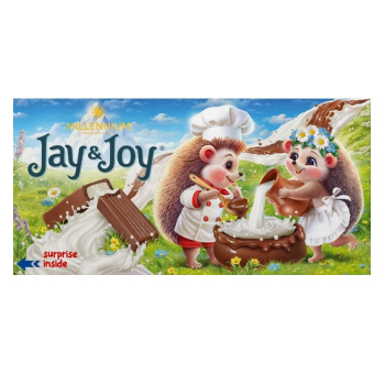 Купить Шоколад 90 г Millennium Jay&Joy молочний з молочною начинкою к/уп в АТБ Market
