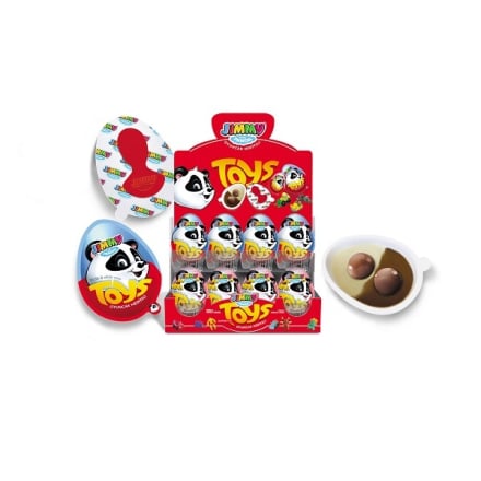 Яйце 25 г JIMMY з сюрпризом блакитне, рожеве м/уп