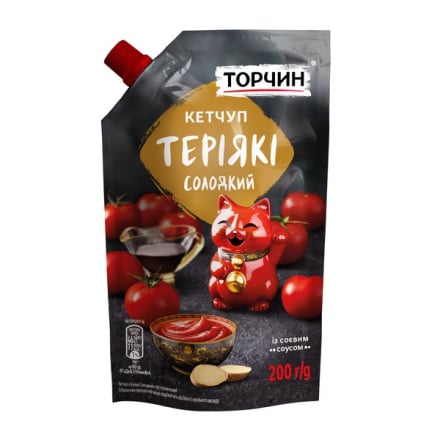 Кетчуп 200 г Торчин Теріякі д/пaк