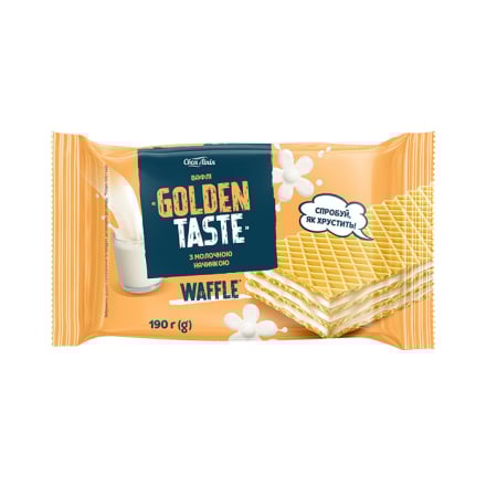 Вафлі 190 г Своя Лінія з молочною начинкою м/уп