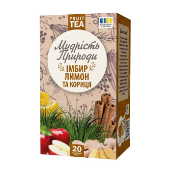 Купити Чай ( 20 ф/п*2г) Мудрість природи фруктовий Імбир лимон та кориця к/уп у АТБ Market