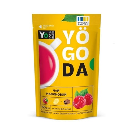 Купить Чай 50 г Yogoda малиновий з імбирем та корицею д/пак в АТБ Market
