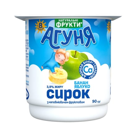 Сирок 90 г Агуня Банан-яблуко 3,9% п/стакан