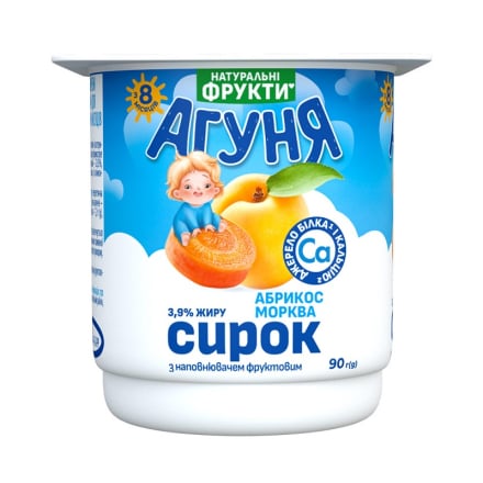 Сирок 90 г Агуня Абрикос-морква 3,9% п/стакан