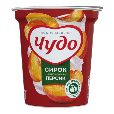 Купить Сирок збитий 170 г Чудо Персик 5% п/стакан в АТБ Market