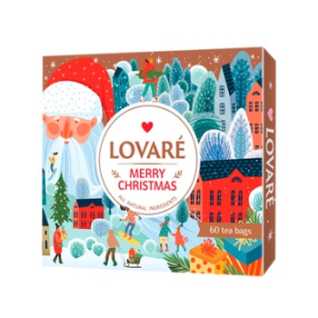 Купити Чaй (12 видiв * 5 ф/п) LOVARE нaбiр MERRY CHRISTMAS Tea aсортi в конвертaх к/yп у АТБ Market