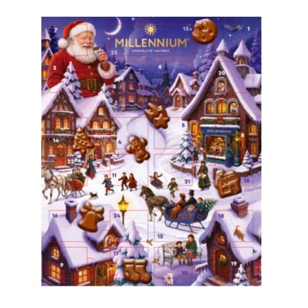 Шоколад молочний 80 г Millennium Christmas новорічний календарь к/уп