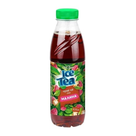 Холодний чай 1,5 л Своя Лінія Чорний зі смаком Малина ПЕТ