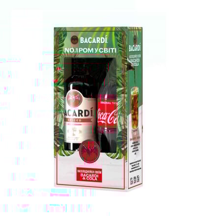 Набір 0,7л Bacardi Spiced 40% об ск/пл + Кока кола 1,25 л