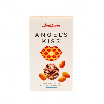 Купити Цукерки 100 г Любімов Angel's kiss молочні та білі з мигдалем,рисовими кульк. та кокос.стружкою у АТБ Market