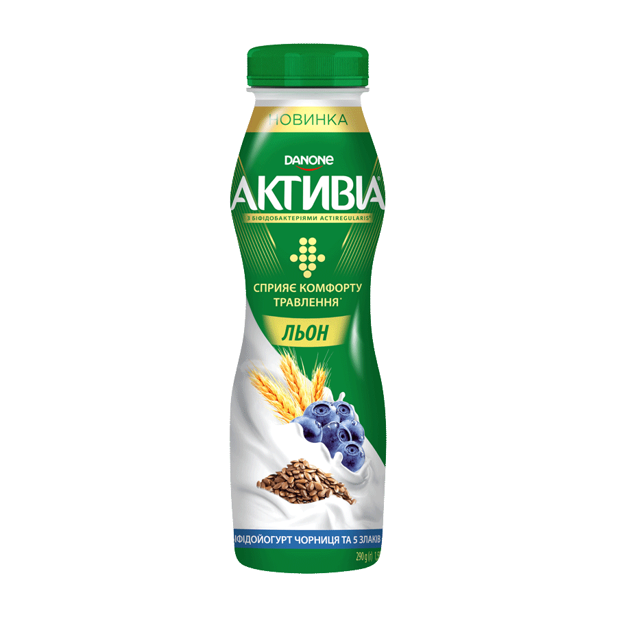 Біфідойогурт 290г Активіа Чорниця та 5 злаків 1,5% купити в Харкові за ...