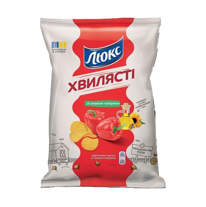 ➤ Чипси 125 г Люкс хвилясті зі смаком паприки м/уп купити в Києві