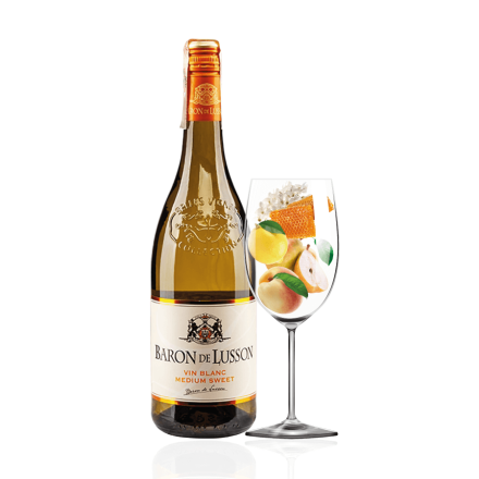 Вино 0,75л Baron de Lusson напівсолодке біле 10,5%, Франція