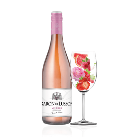 Вино 0,75л Baron de Lusson сухе рожеве 10.5%, Франція