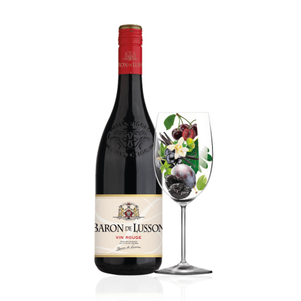 Вино 0,75л Baron de Lusson сухе червоне 12%, Франція