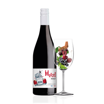 Купить Вино 0,75 л MARCEL MERLOT сухе червоне сортове 13 % об скл/пл Франція в АТБ Market