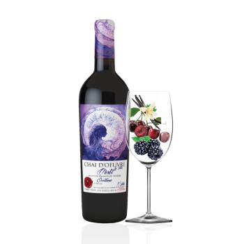 Купить Вино 0,75 л Chai d'сеuvre Merlot сухе червоне сортове 14,5 % об скл/пл Франція в АТБ Market