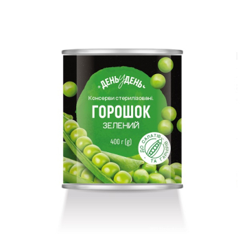 Купить Горошок 400 г День у День зелений консервований з/б в АТБ Market