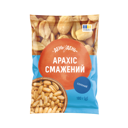 Арахіс 180 г День у День смажений солоний м/уп