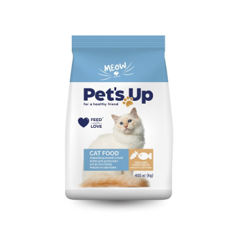 Купить Корм 400 г Своя Лінія Pet's Up для котів повнораціонний сухий з рибою та овочами м/уп в АТБ Market