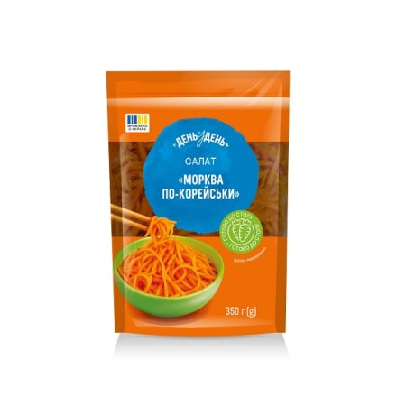 Салат 350 г День у День морква по-корейськи дой/пак
