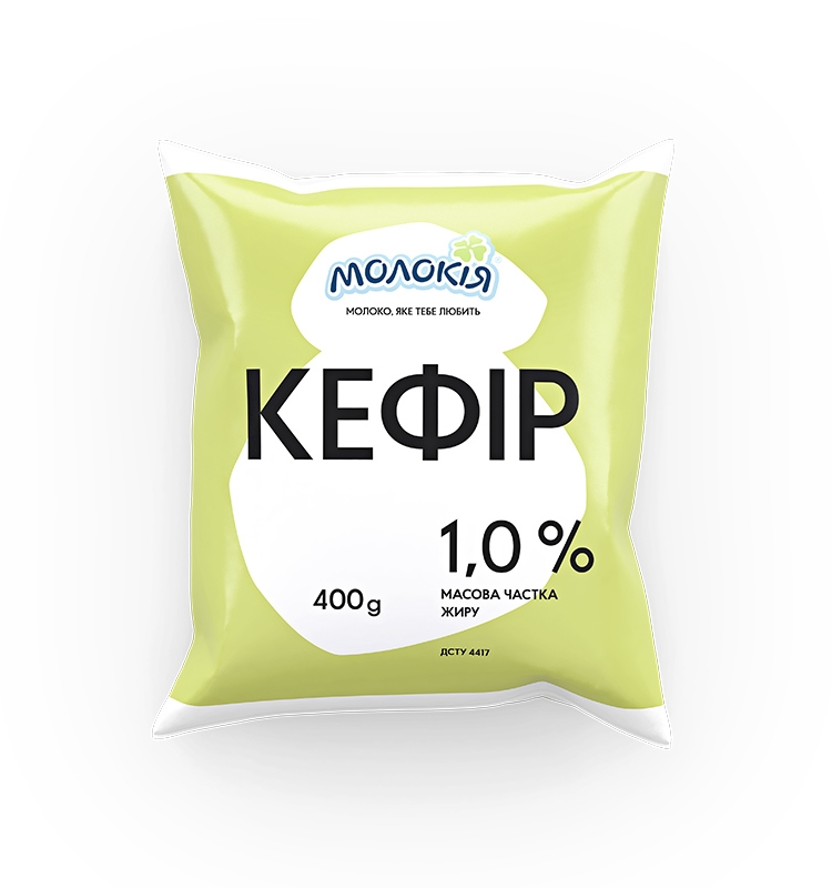 Кефір 400г Молокія 1%