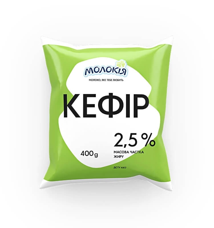 Кефір 400г Молокія 2,5%