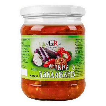 Купить Ікра з баклажанів 470 г Grand Ragu ск/б в АТБ Market