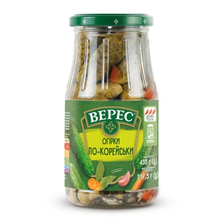 Огірки 435 г по-корейськи Верес ск/б