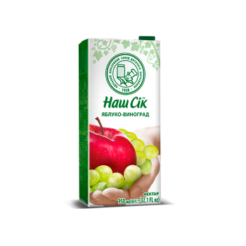 Купити Нектар 0,95л Наш Сік Виноград-Яблуко та Яблуко-Виноград у АТБ Market