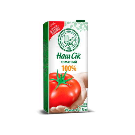 Сік 0,95л ОКЗДХ Наш Сік Томат