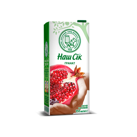 Нектар 0,95 л Наш Сік ОКЗДХ Гранат
