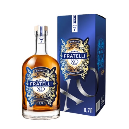 Бренді ординарний 0,7 л Fratelli X.O 37% об. ск/бут