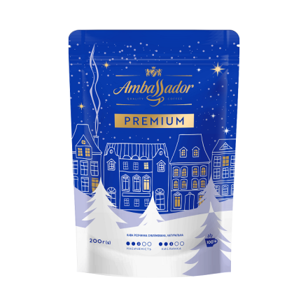 Кава 200 г Ambassador Premium натуральна розчиннa сублімовaнa