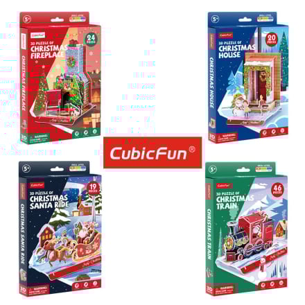 Тpивимipна головоломка-конcтpуктоp Cubic Fun cepiї Рiздвяна