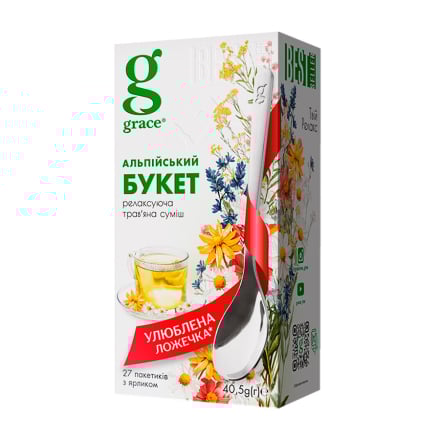 Чай (27 ф/п х 1,5 г) GRACE Альпійський букет з зеленим чаєм