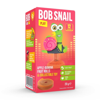 Купить Набір 20 г Bob Snail Натуральні фруктові цукерки Яблуко-Банан та іграшка к/уп в АТБ Market