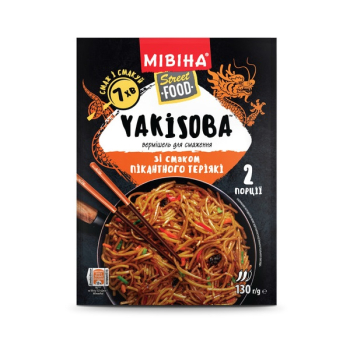 Купить Вермішель 130 г Мівіна street Food (Стріт Фуд) Yakisoba зі смаком Пікантного Теріякі м/у в АТБ Market