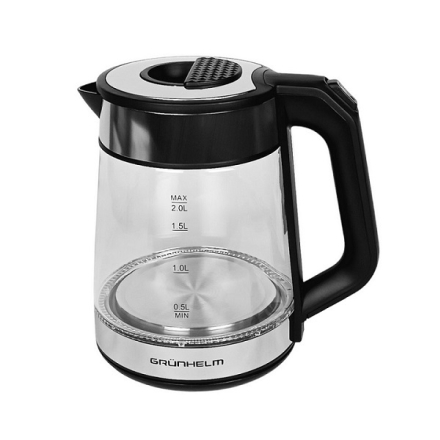 Елeктpочайник Grunhelm cкляний 2,0 л, 1500 Вт