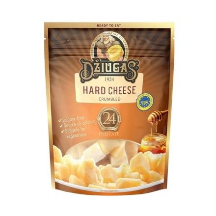Сир твердий 100 г Dziugas 40% 24 міс. подрібнений газ/упак Литва