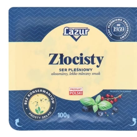 Сир м'який 100 г Lazur Золотий з пліснявою 50% к/уп